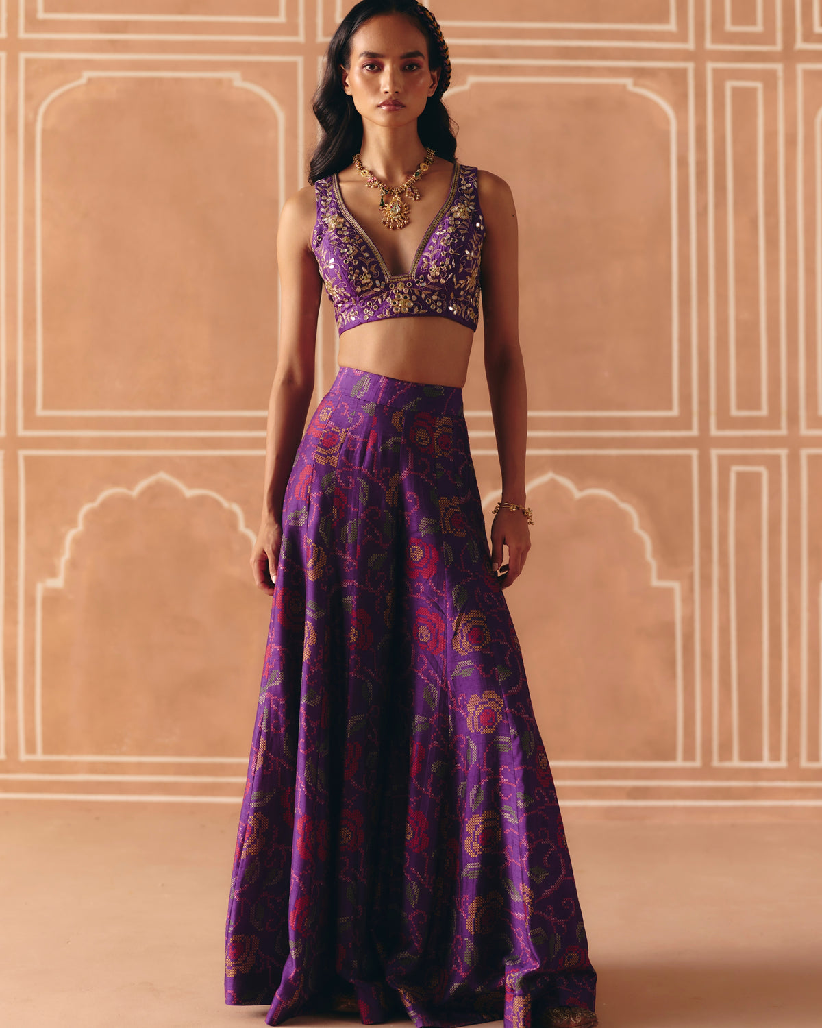 Imperial Violet Crop Top & Pants
