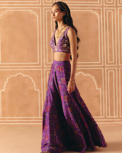 Imperial Violet Crop Top & Pants