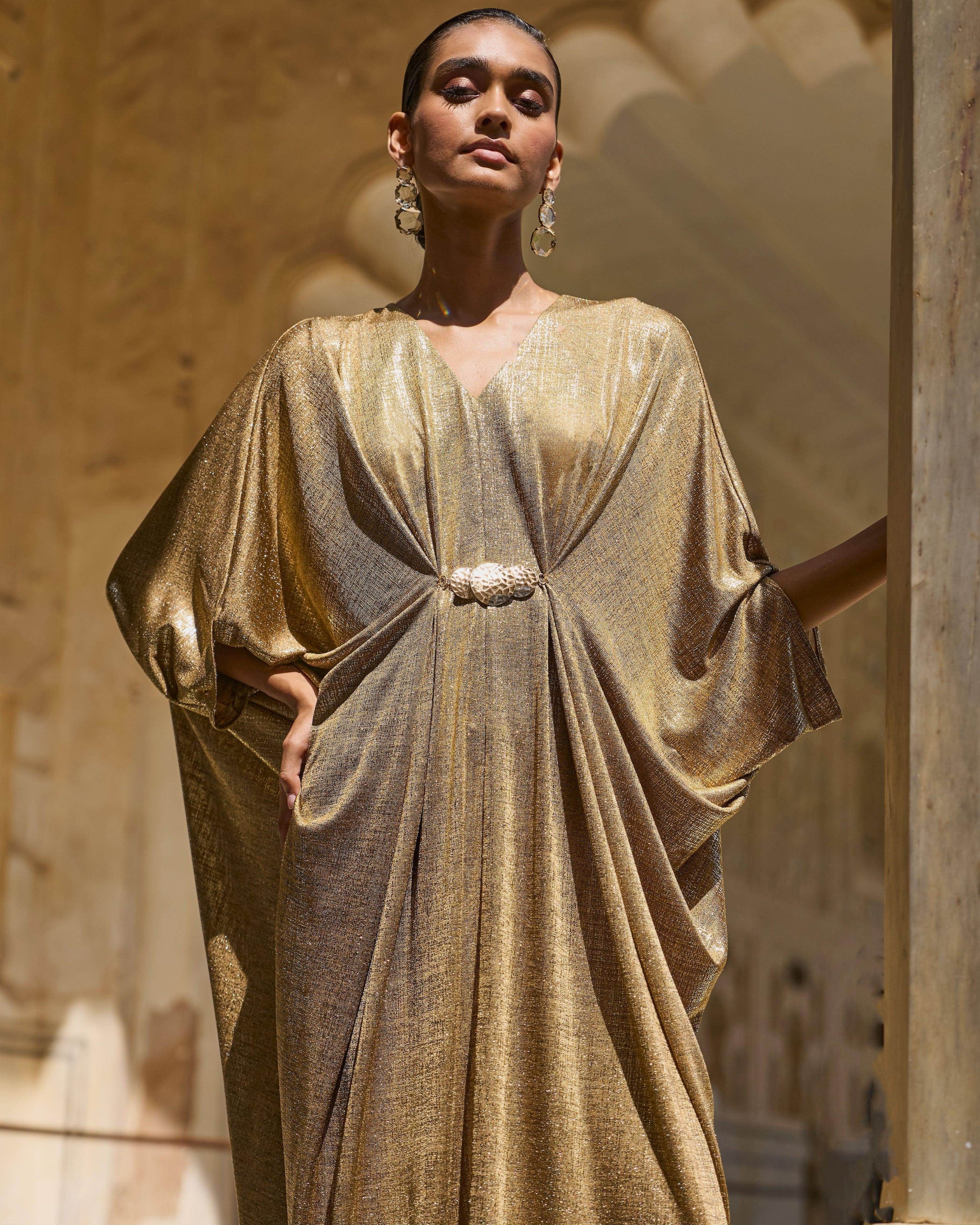 Gold Draped Kaftan