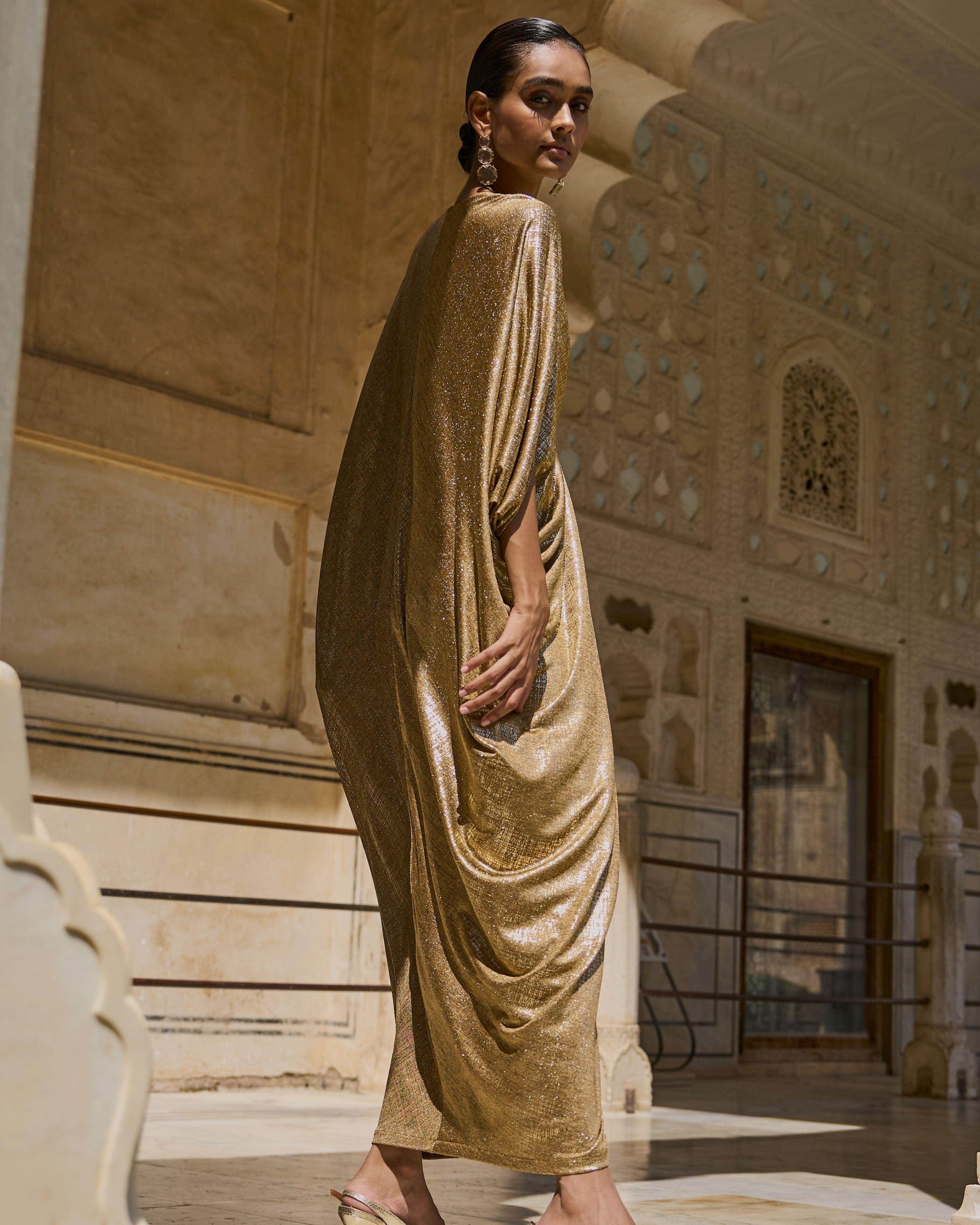 Gold Draped Kaftan