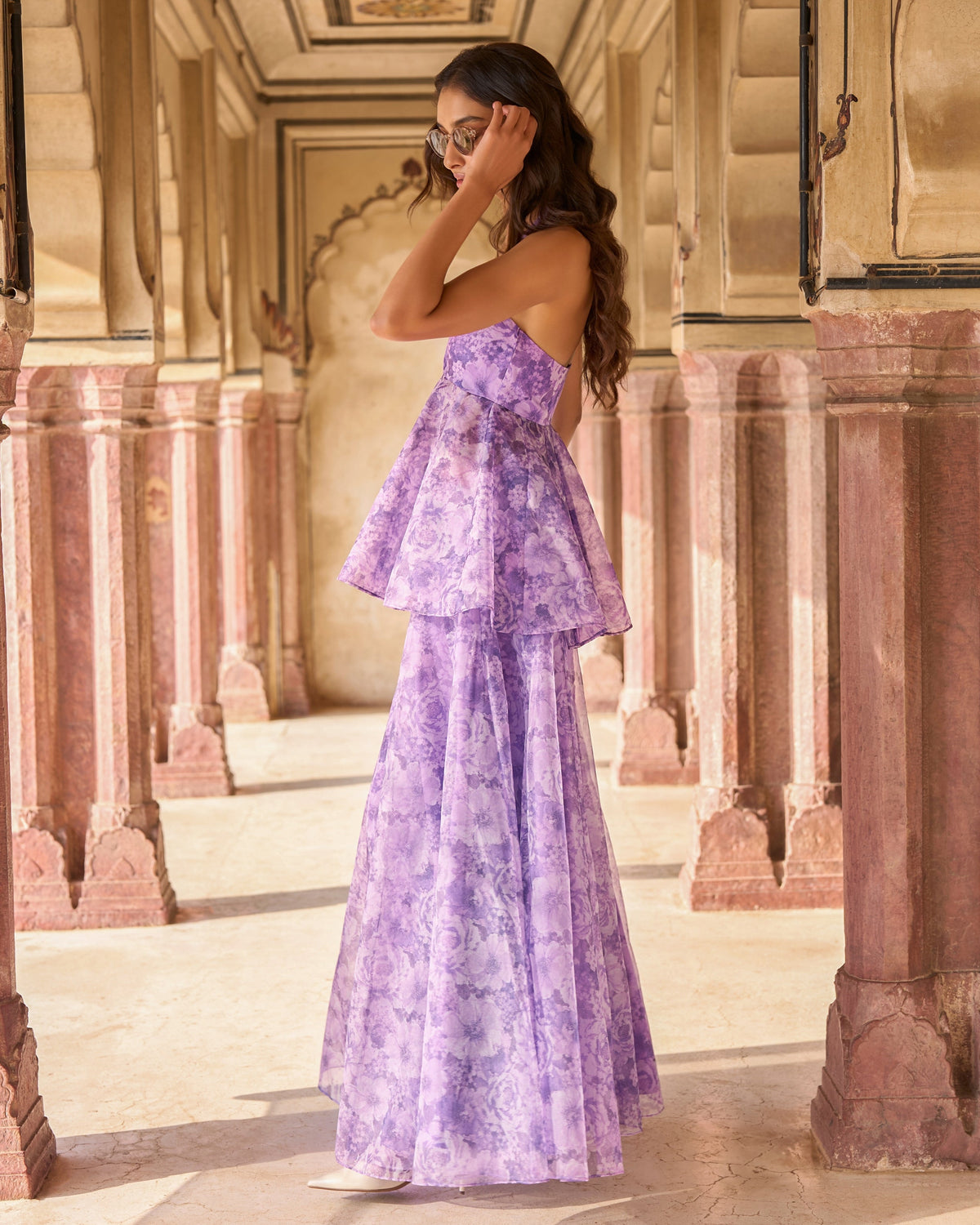 Floral Peplum Pant Set