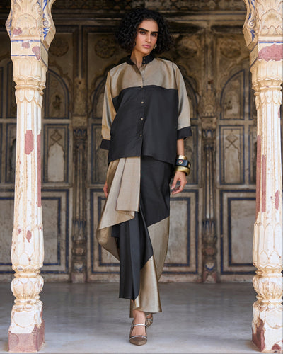 Black Gold Skirt Set