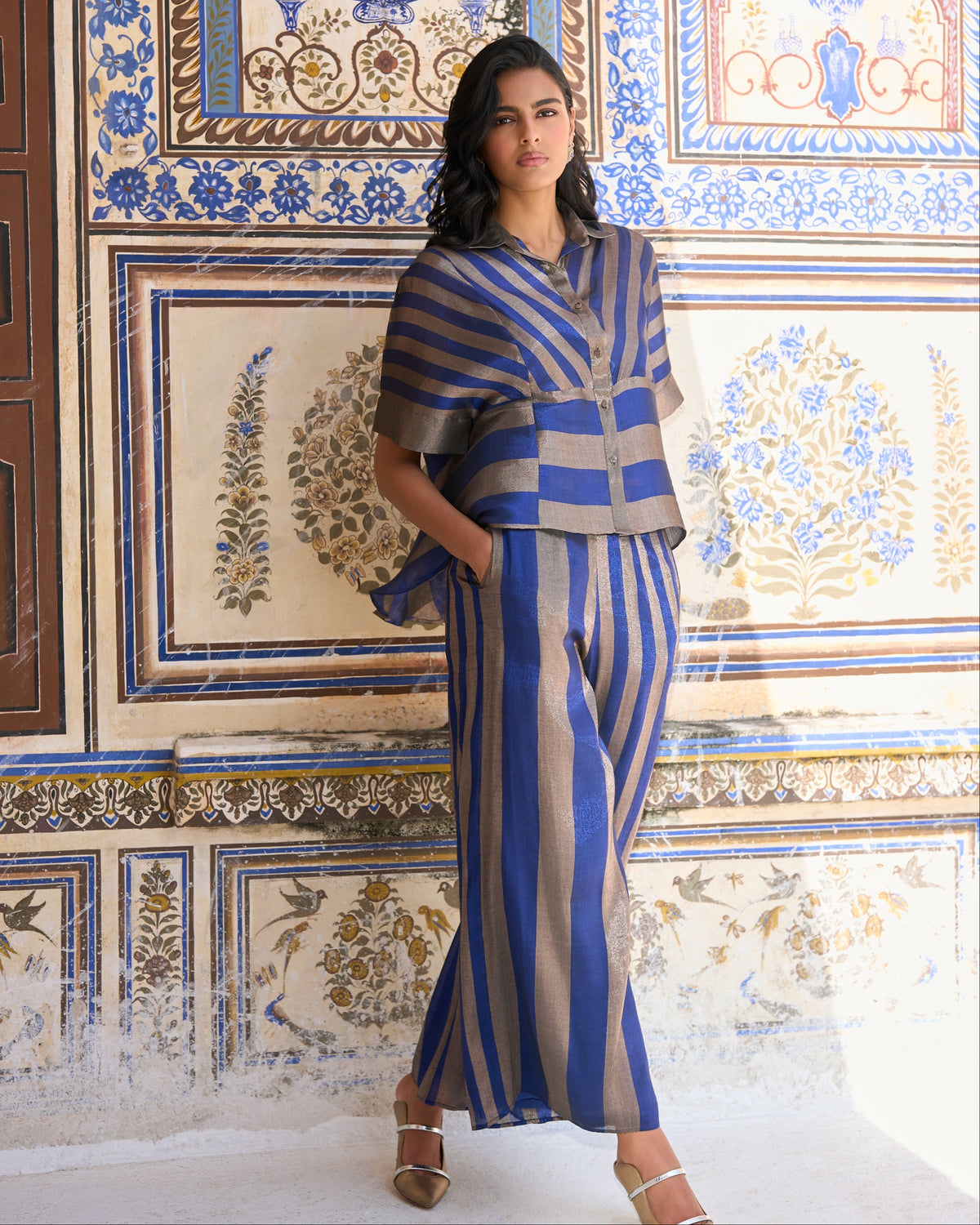 Bronze Blue Pant Set