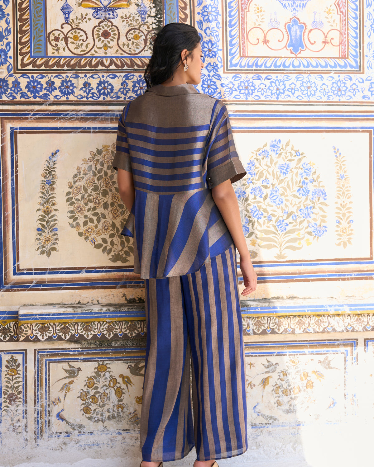Bronze Blue Pant Set