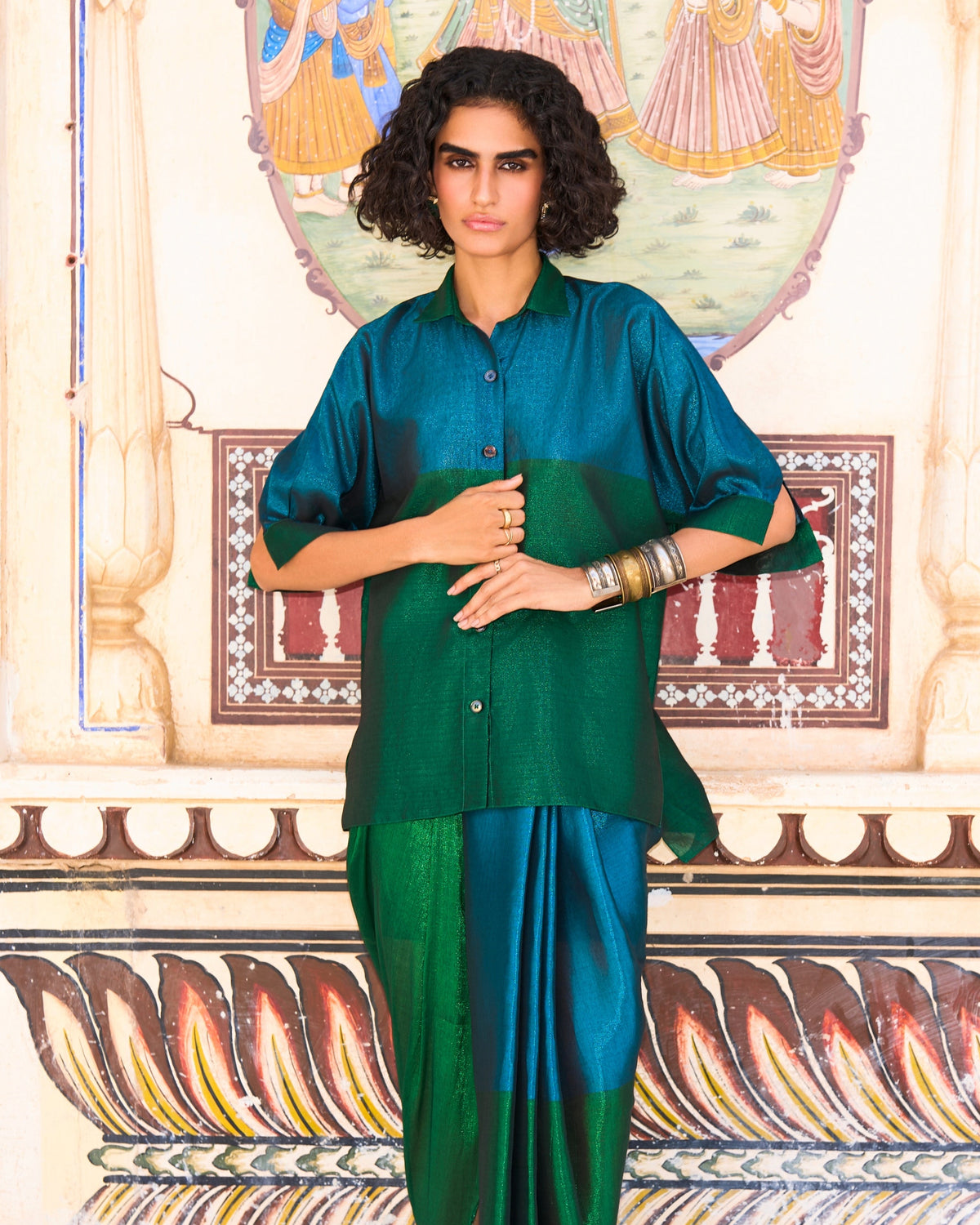 Emerald Tissue Skirt Set