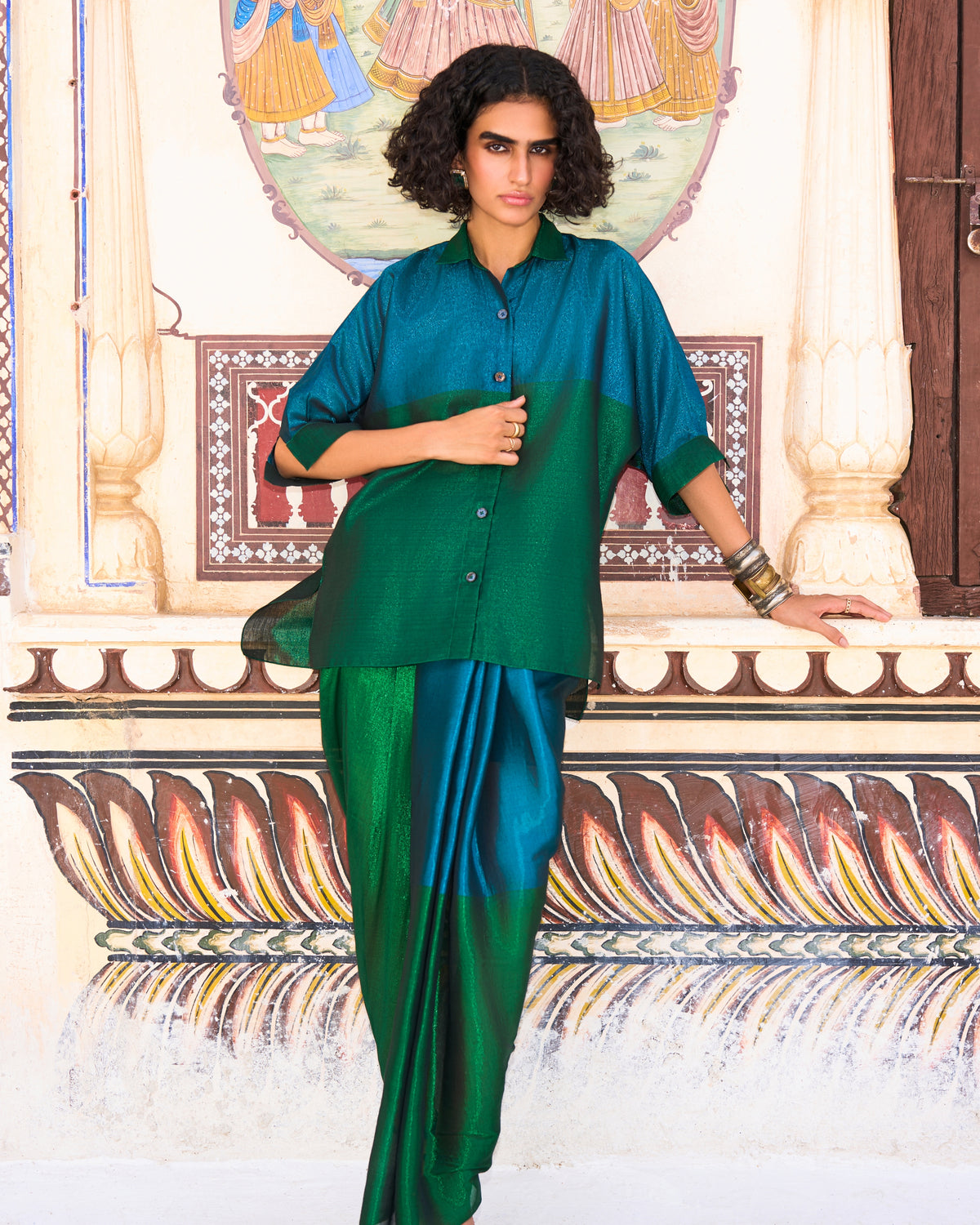 Emerald Tissue Skirt Set