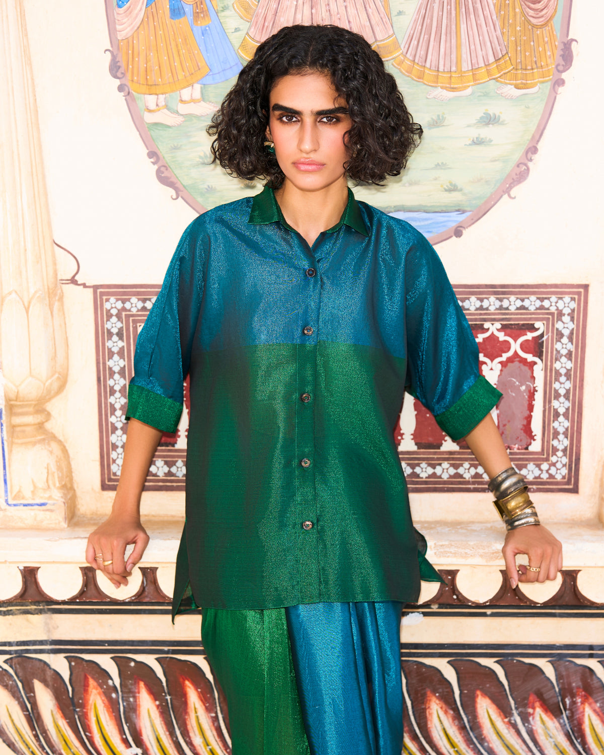 Emerald Tissue Skirt Set