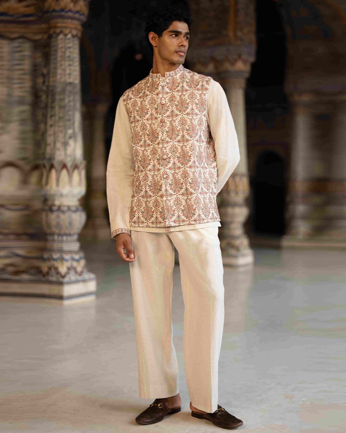 Aari Embroidered Bandi Pant Set