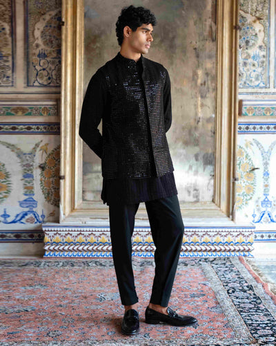 Mirrorwork Bandi Kurta Pant Set