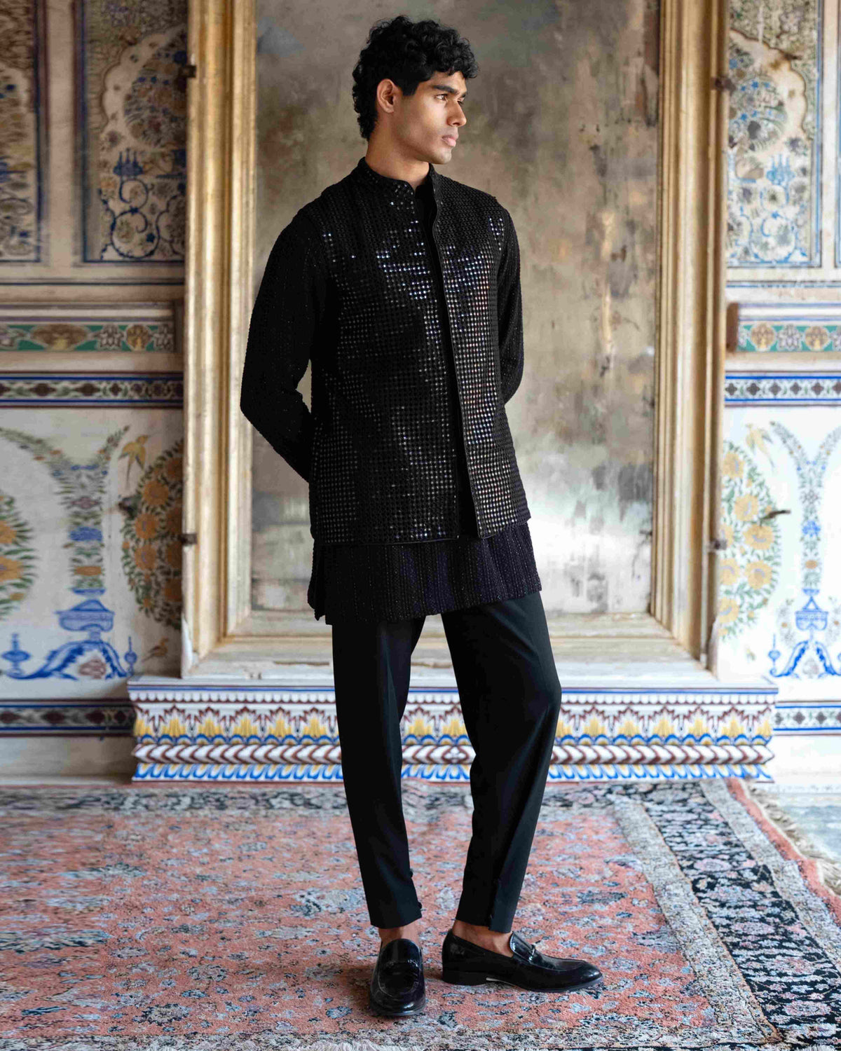 Mirrorwork Bandi Kurta Pant Set