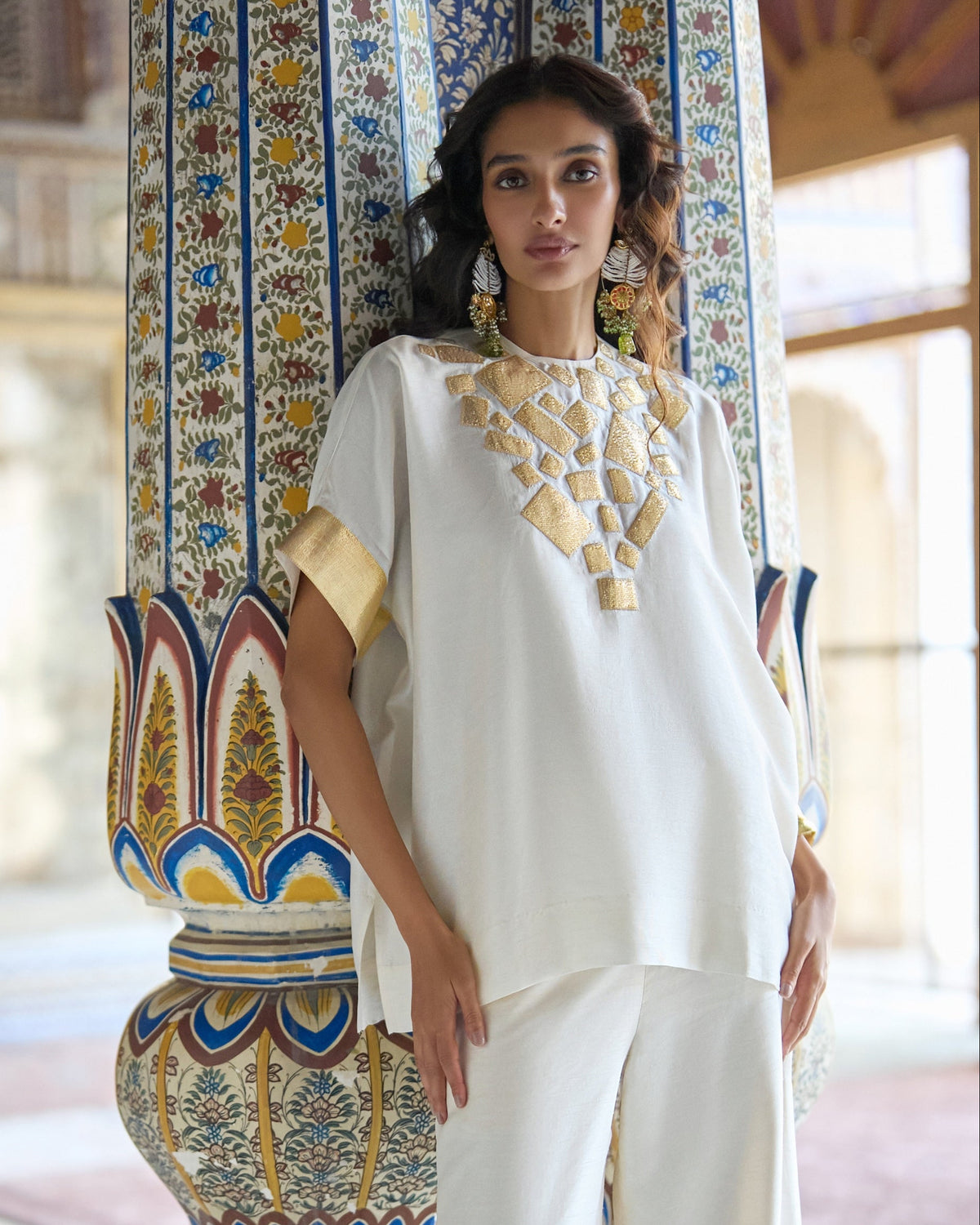 Ivory Gota Pant Set