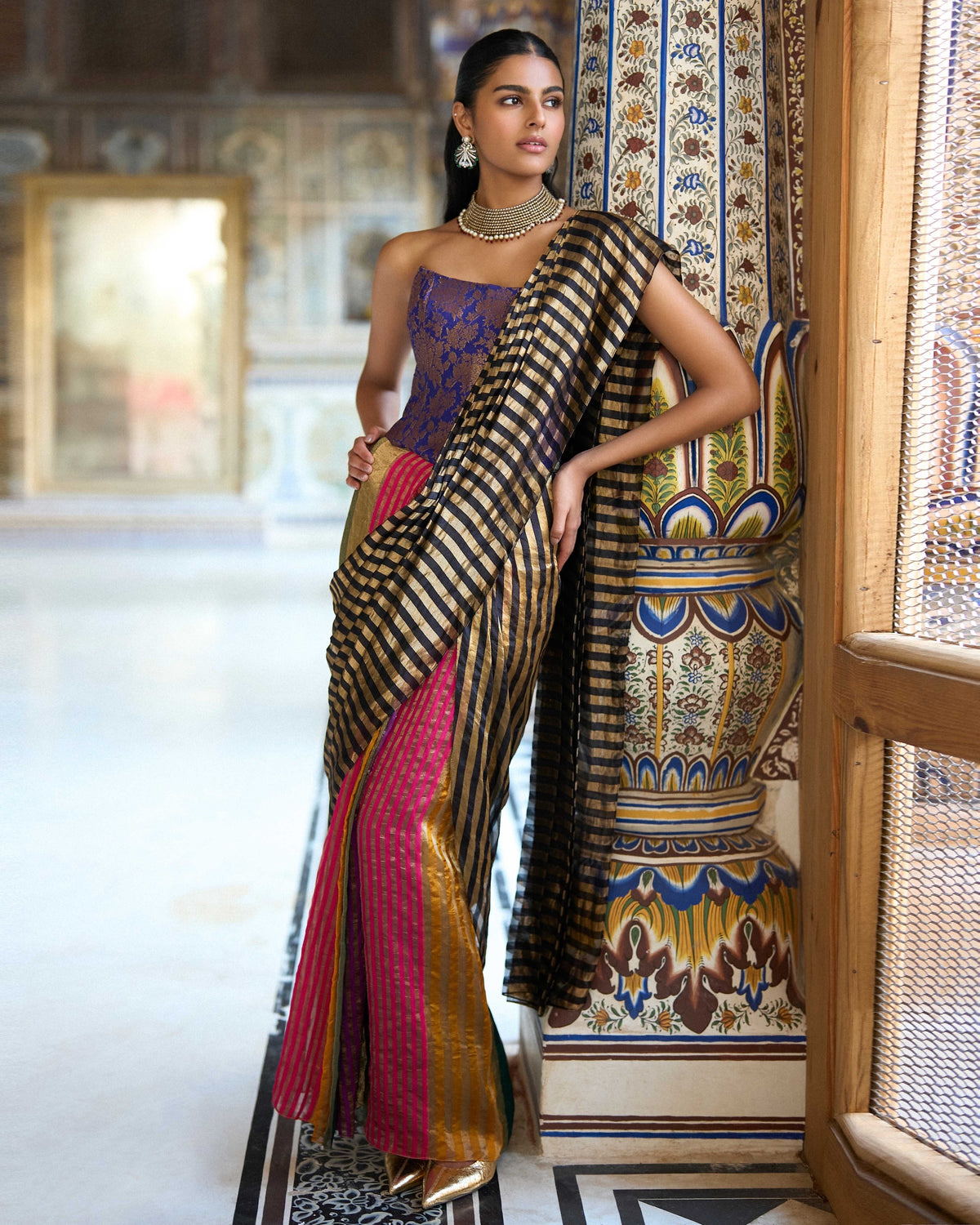 Amethyst Sari Drape Set
