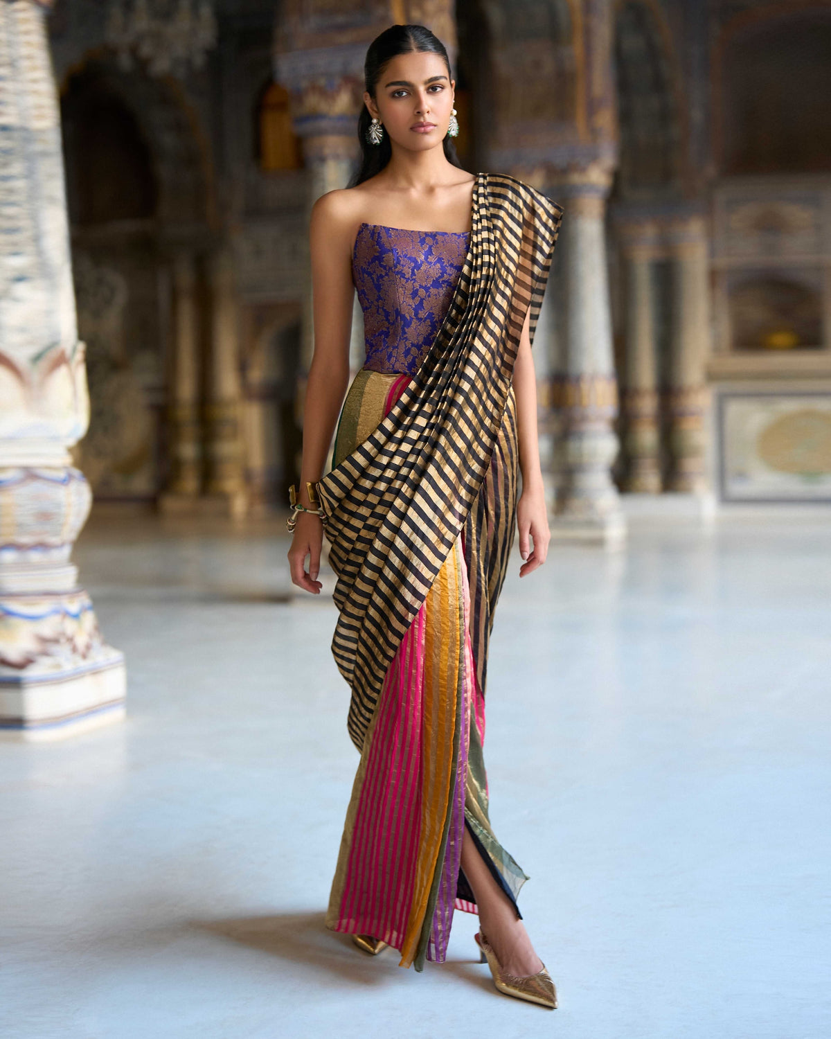 Amethyst Sari Drape Set