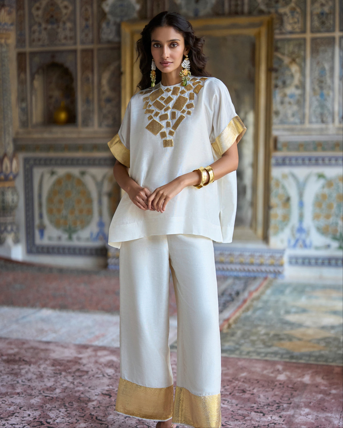 Ivory Gota Pant Set