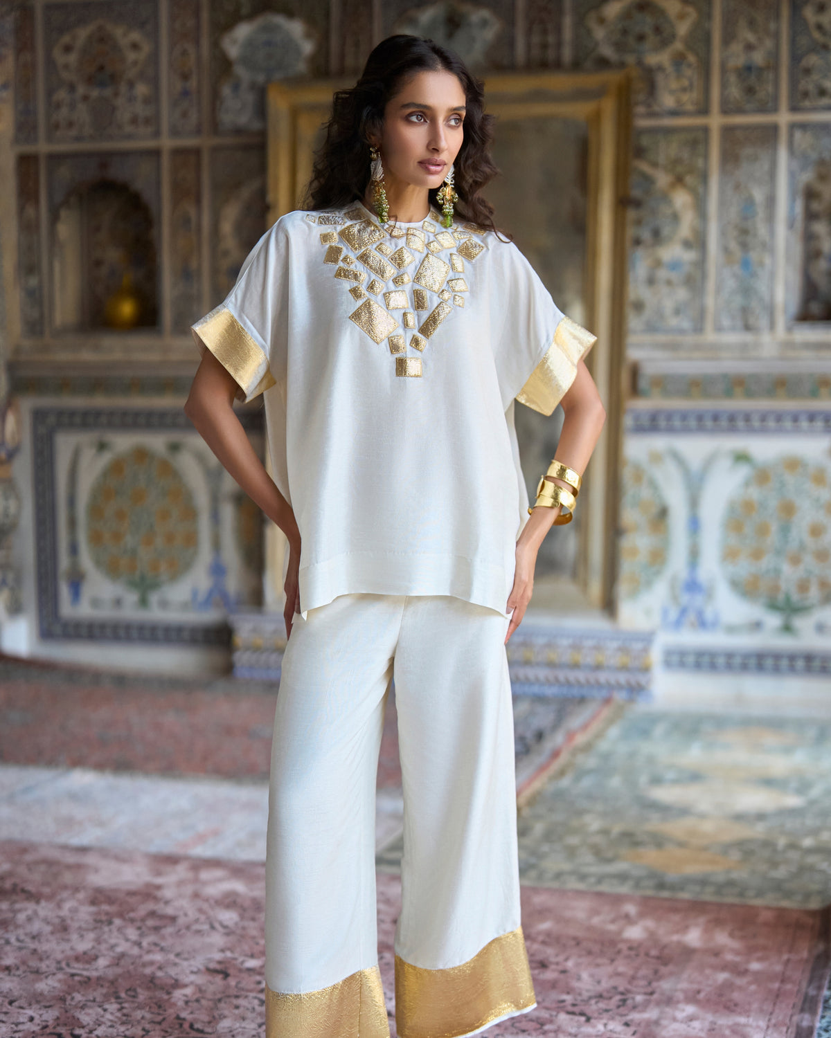 Ivory Gota Pant Set