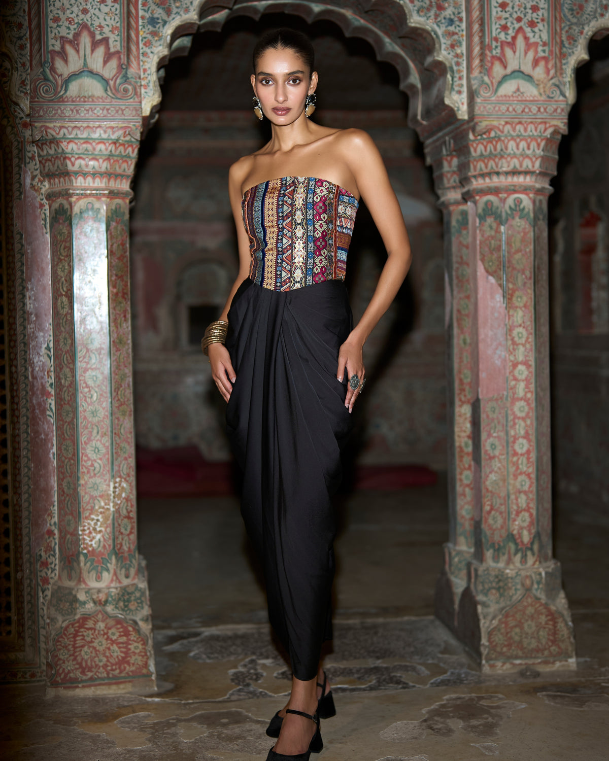 Multicolour Corset Pant Set