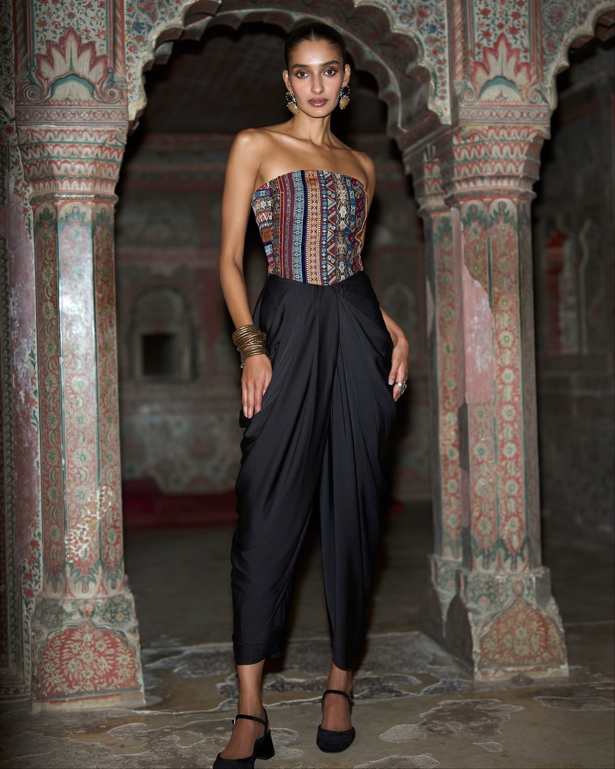 Multicolour Corset Pant Set