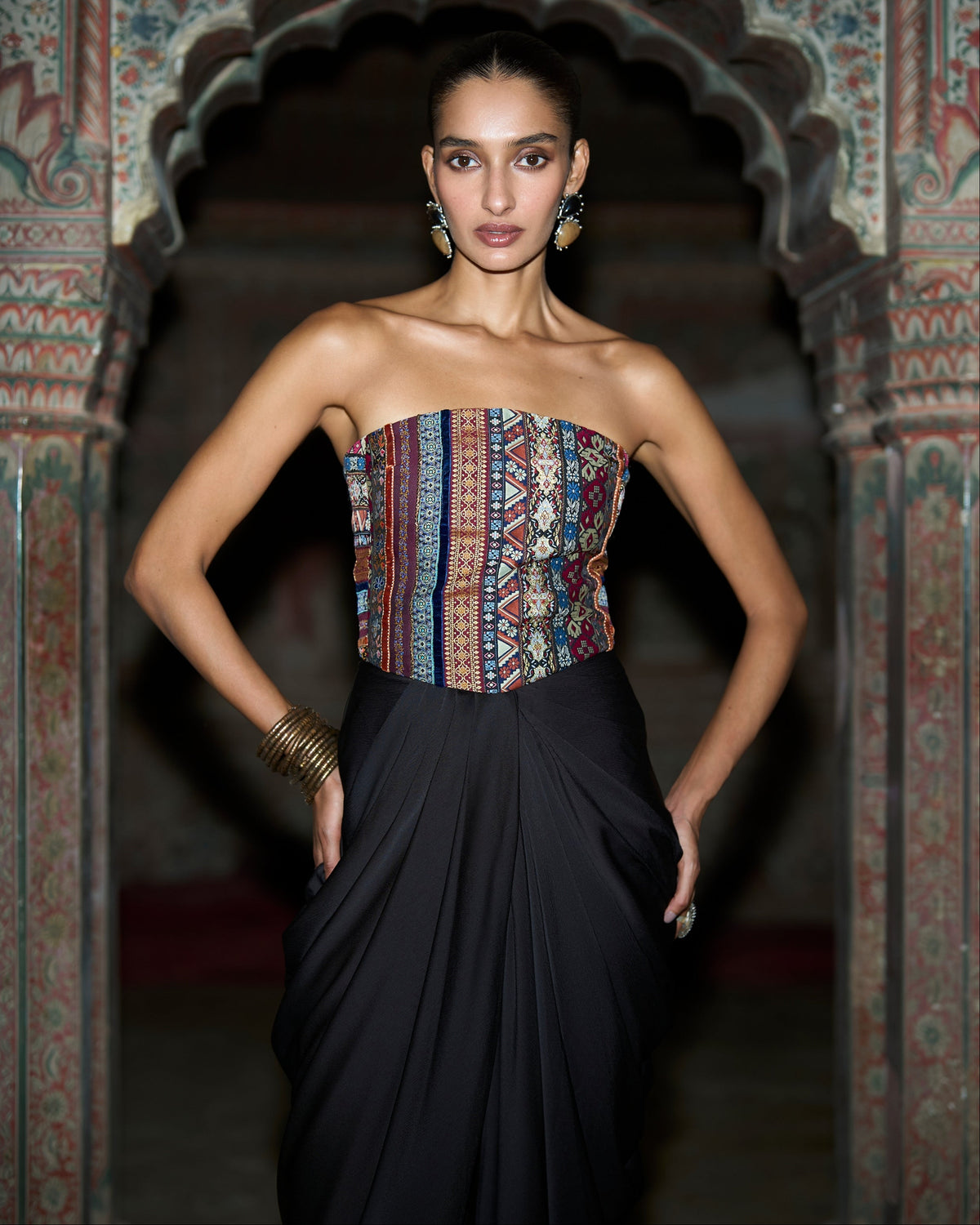 Multicolour Corset Pant Set