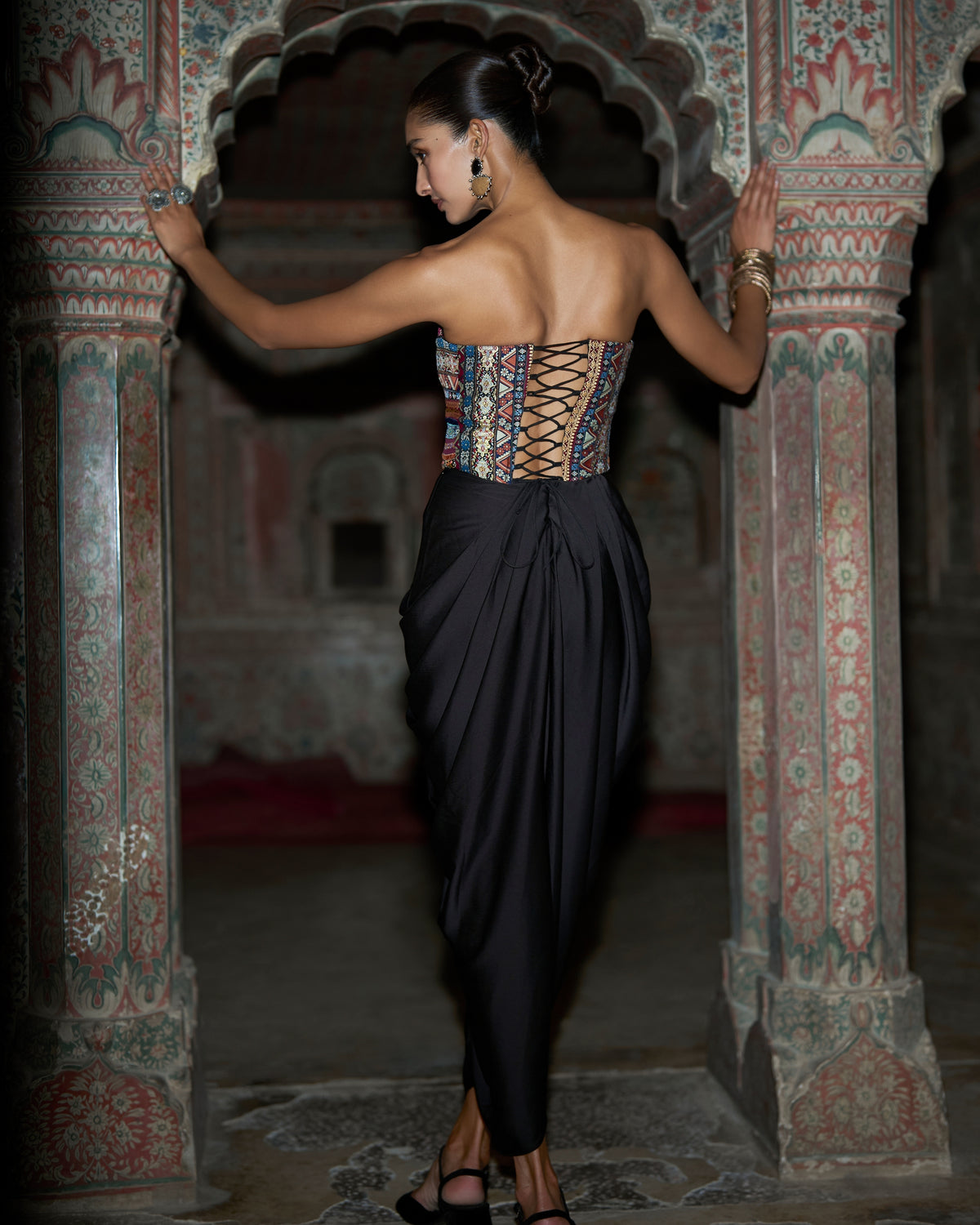 Multicolour Corset Pant Set