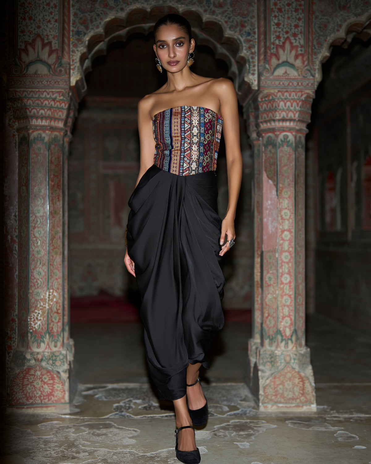 Multicolour Corset Pant Set
