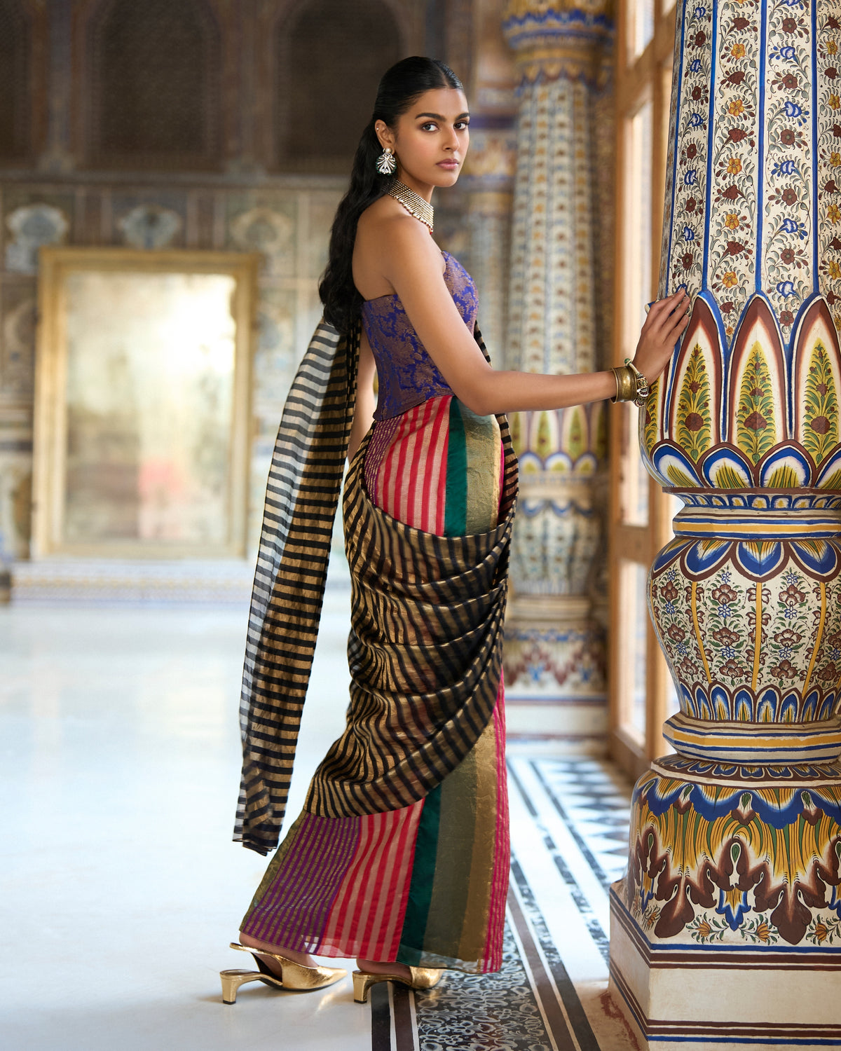 Amethyst Sari Drape Set