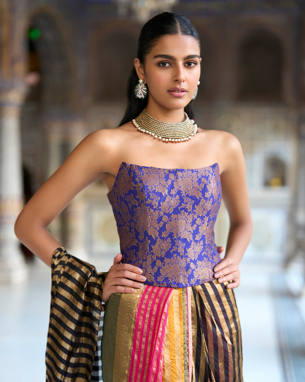 Amethyst Sari Drape Set