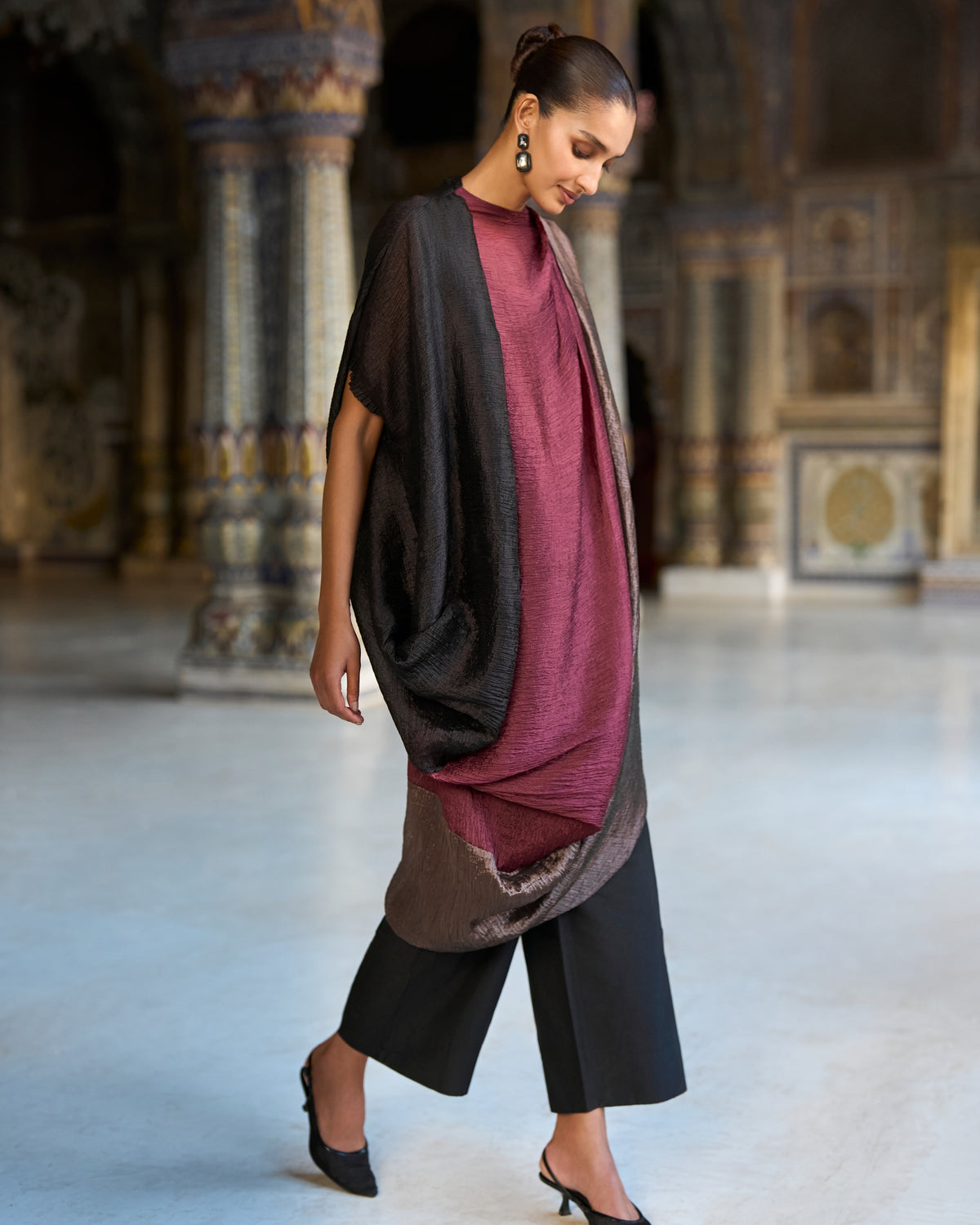 Charcoal Mauve Pant Set