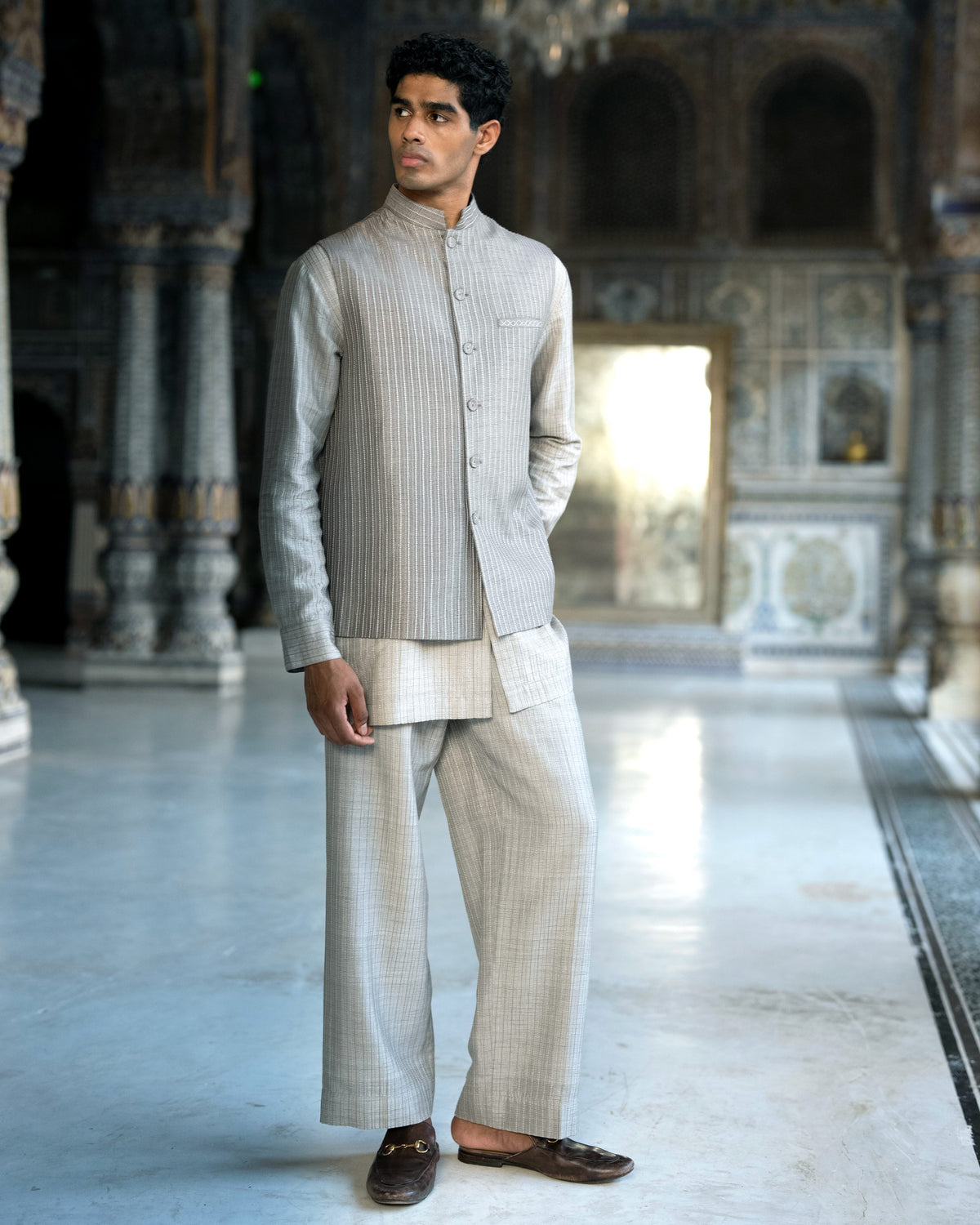 Embroidered Bandi Shirt Pant Set