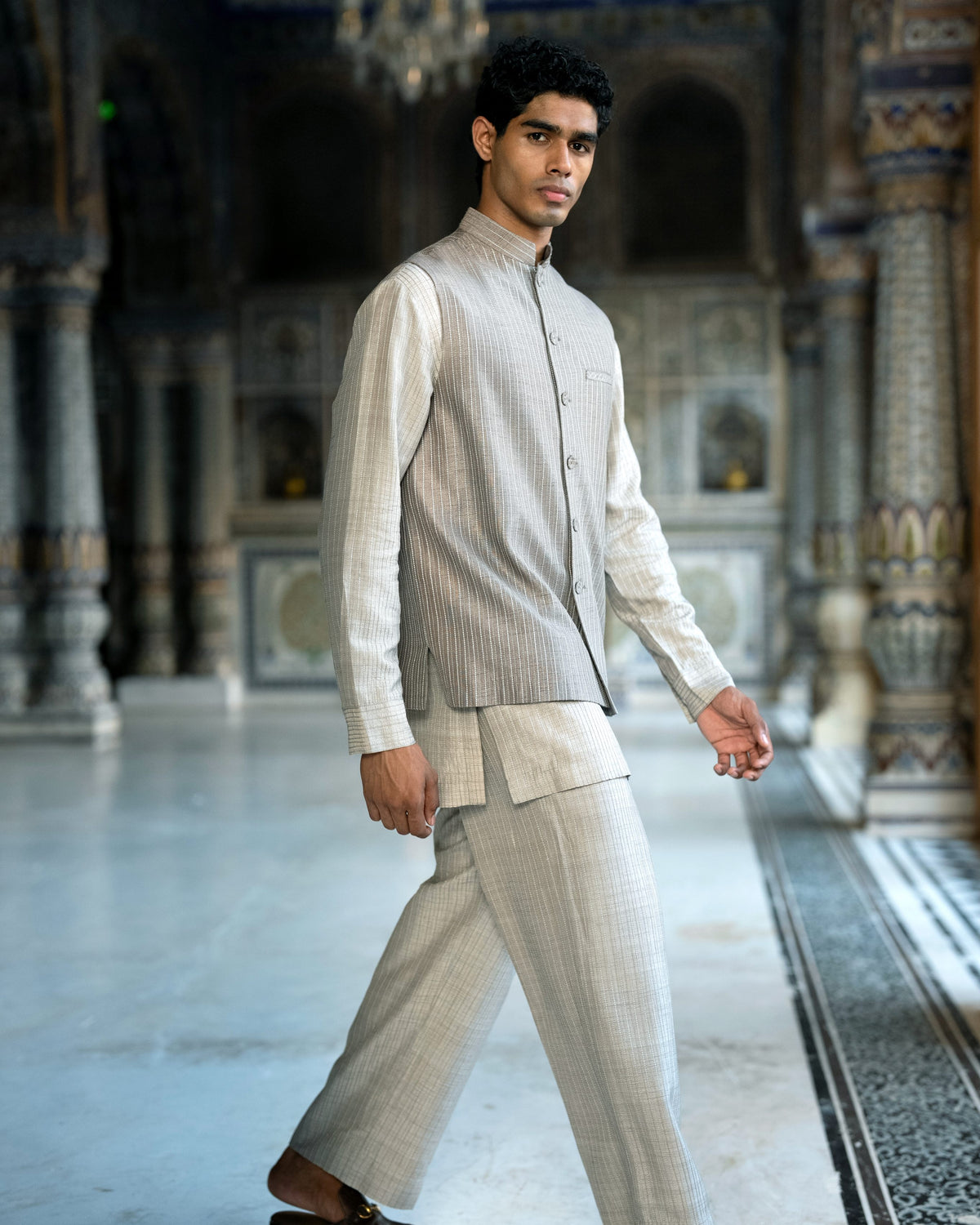 Embroidered Bandi Shirt Pant Set
