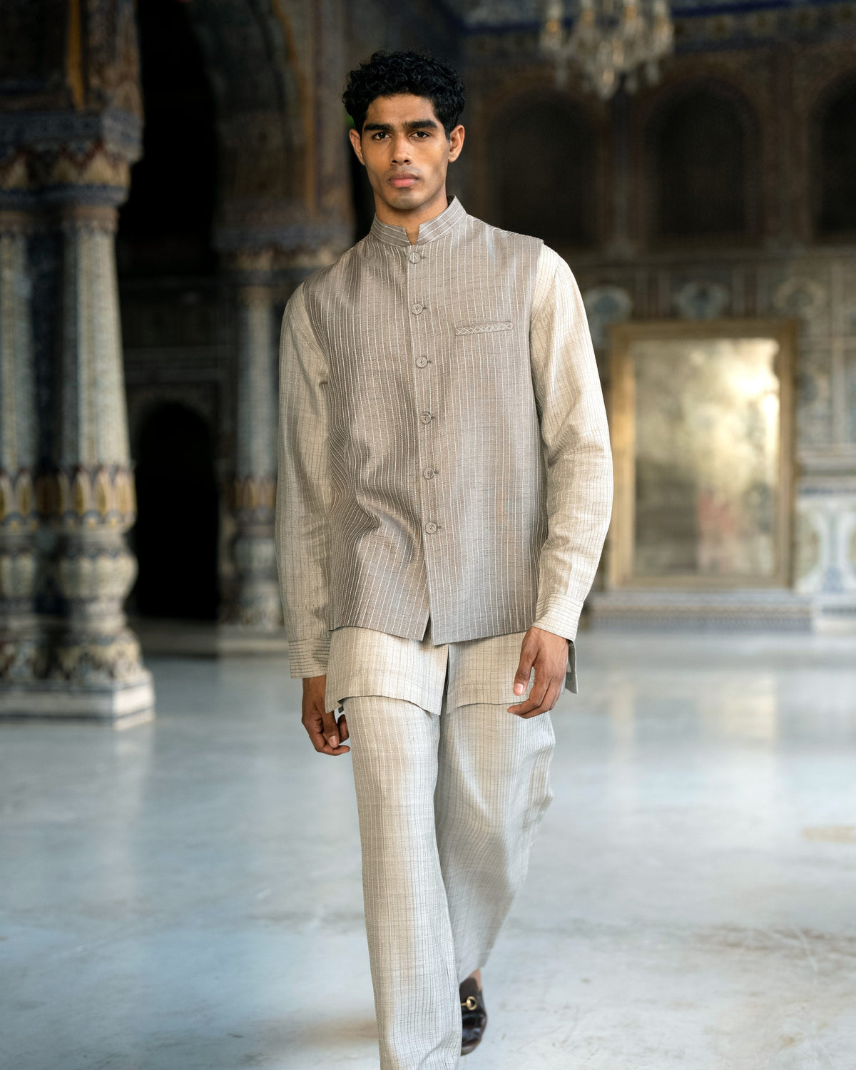 Embroidered Bandi Shirt Pant Set