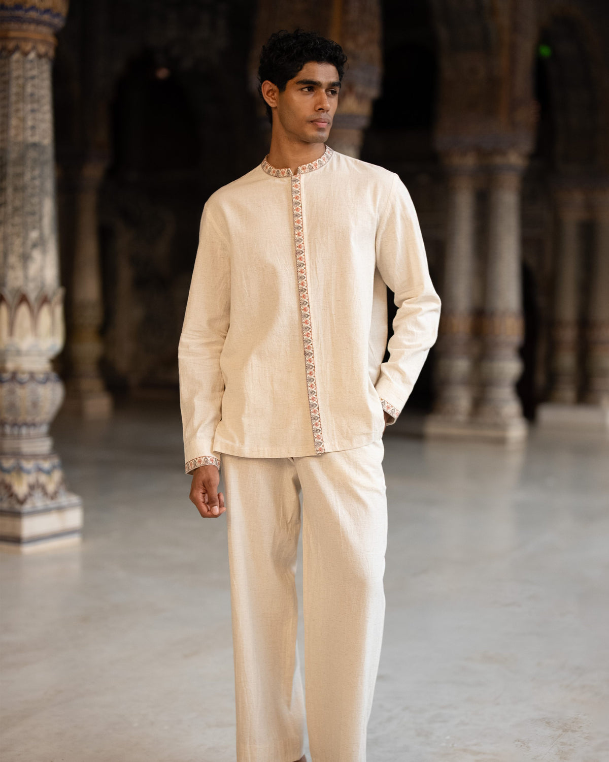 Aari Embroidered Bandi Pant Set