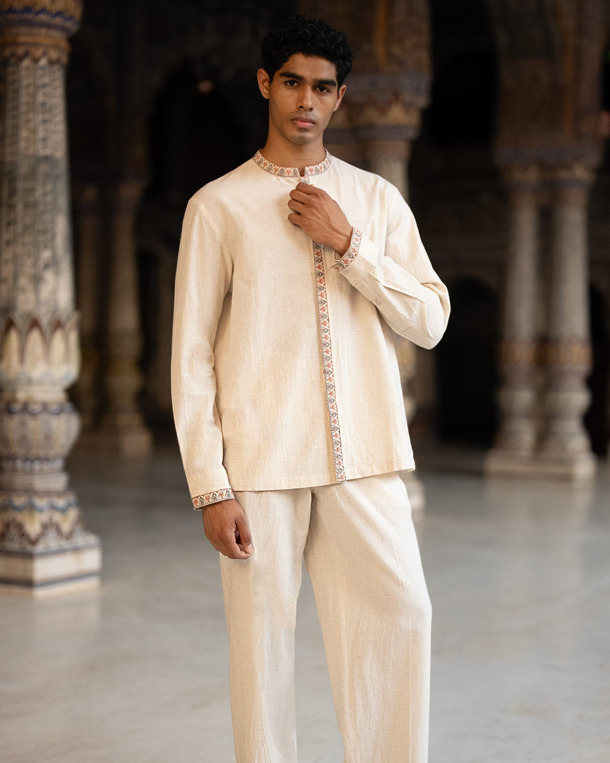 Aari Embroidered Bandi Pant Set