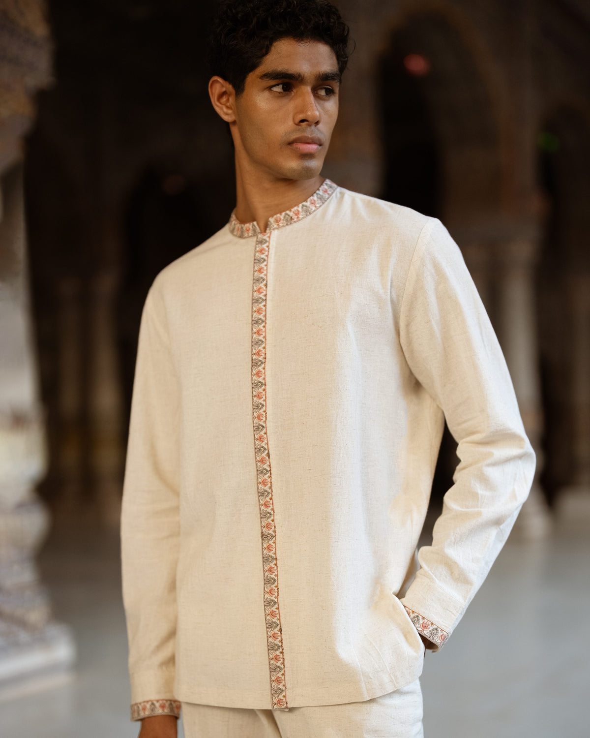 Aari Embroidered Bandi Pant Set