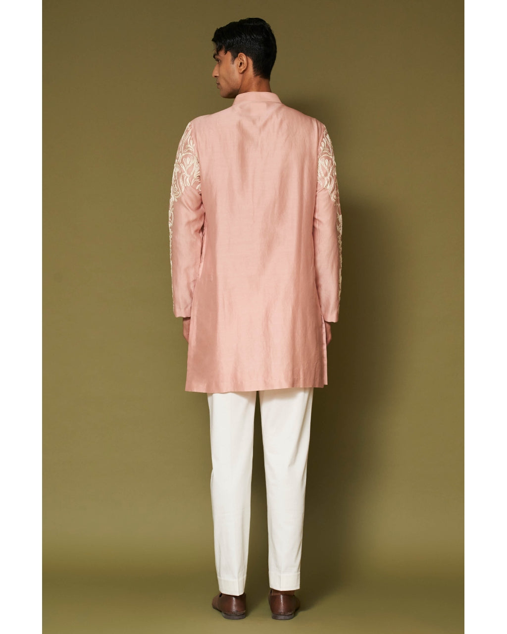 Blush Pink Dori Embroidered Kurta Set