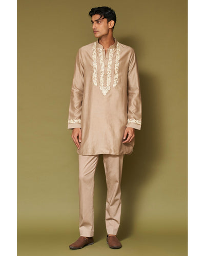 Sand Dori Embroidered Chanderi Kurta Set