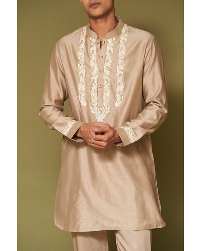 Sand Dori Embroidered Chanderi Kurta Set