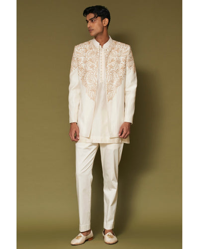 Ivory Dori Embroidered Bandhgala Set