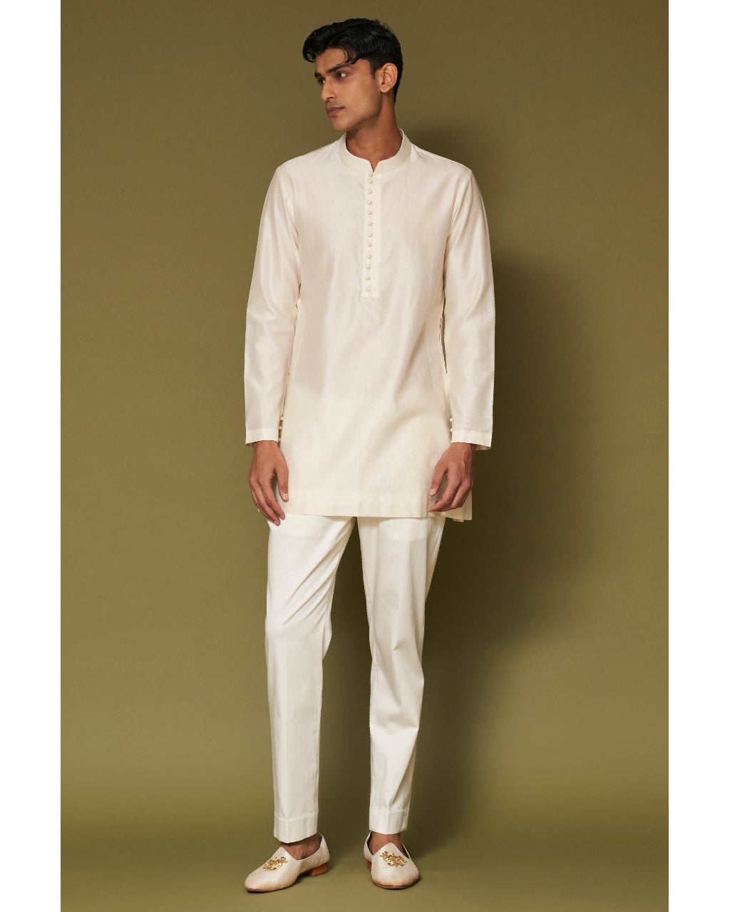 Ivory Dori Embroidered Bandhgala Set