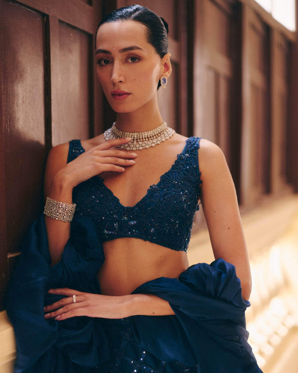 Blue Diana Lehenga Set