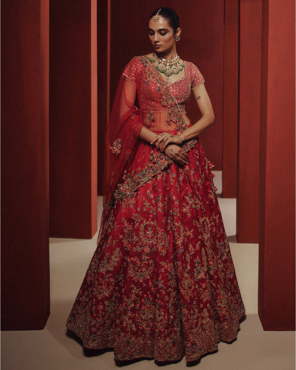 Imperial Rouge Bridal Lehenga Set