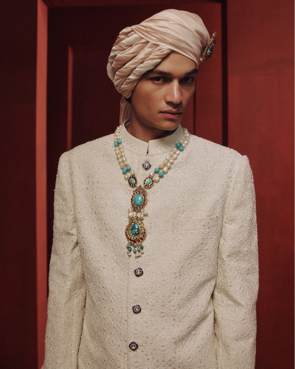 The Moonlit Pearl Sherwani Set
