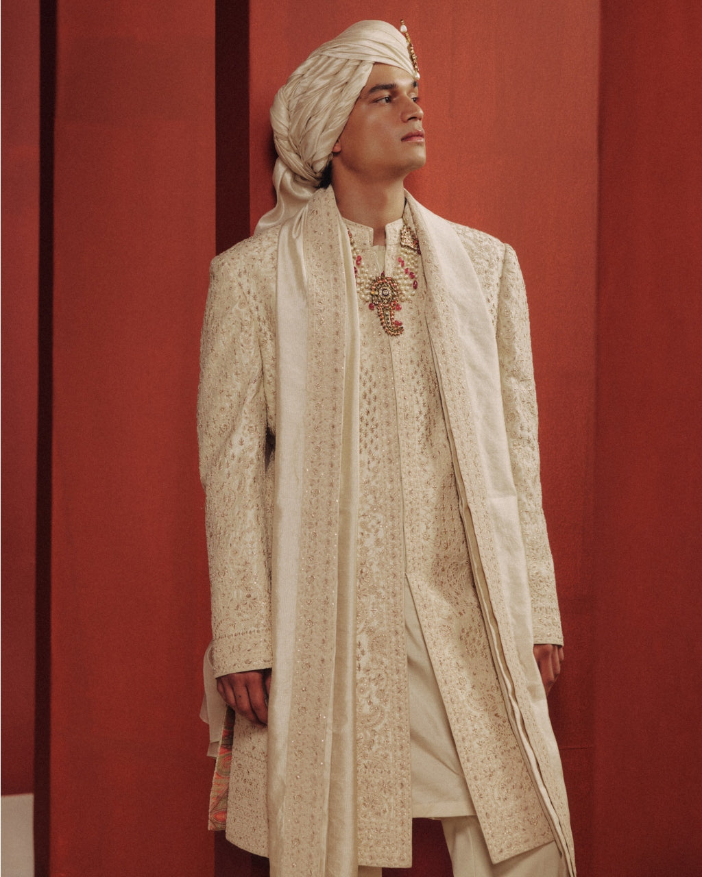 The Ivory Bloom Sherwani Set