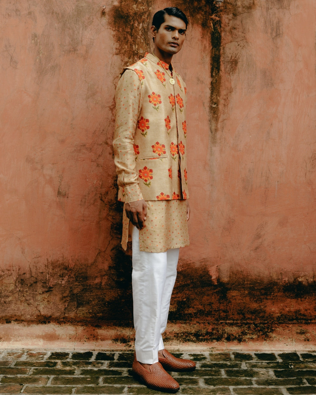 Biscuit Brown Printed Kurta Set