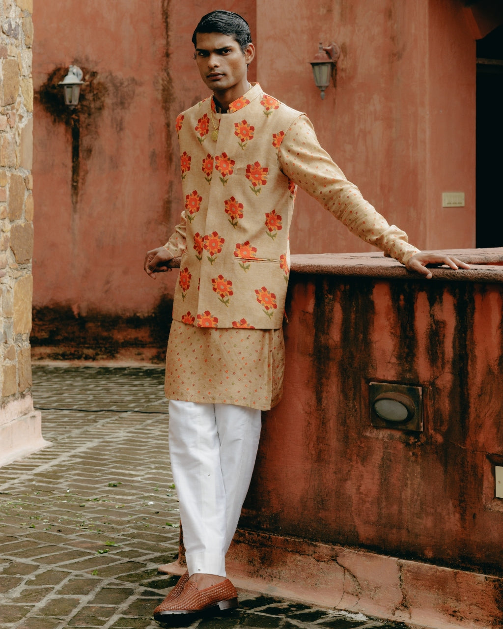 Biscuit Brown Printed Kurta Set