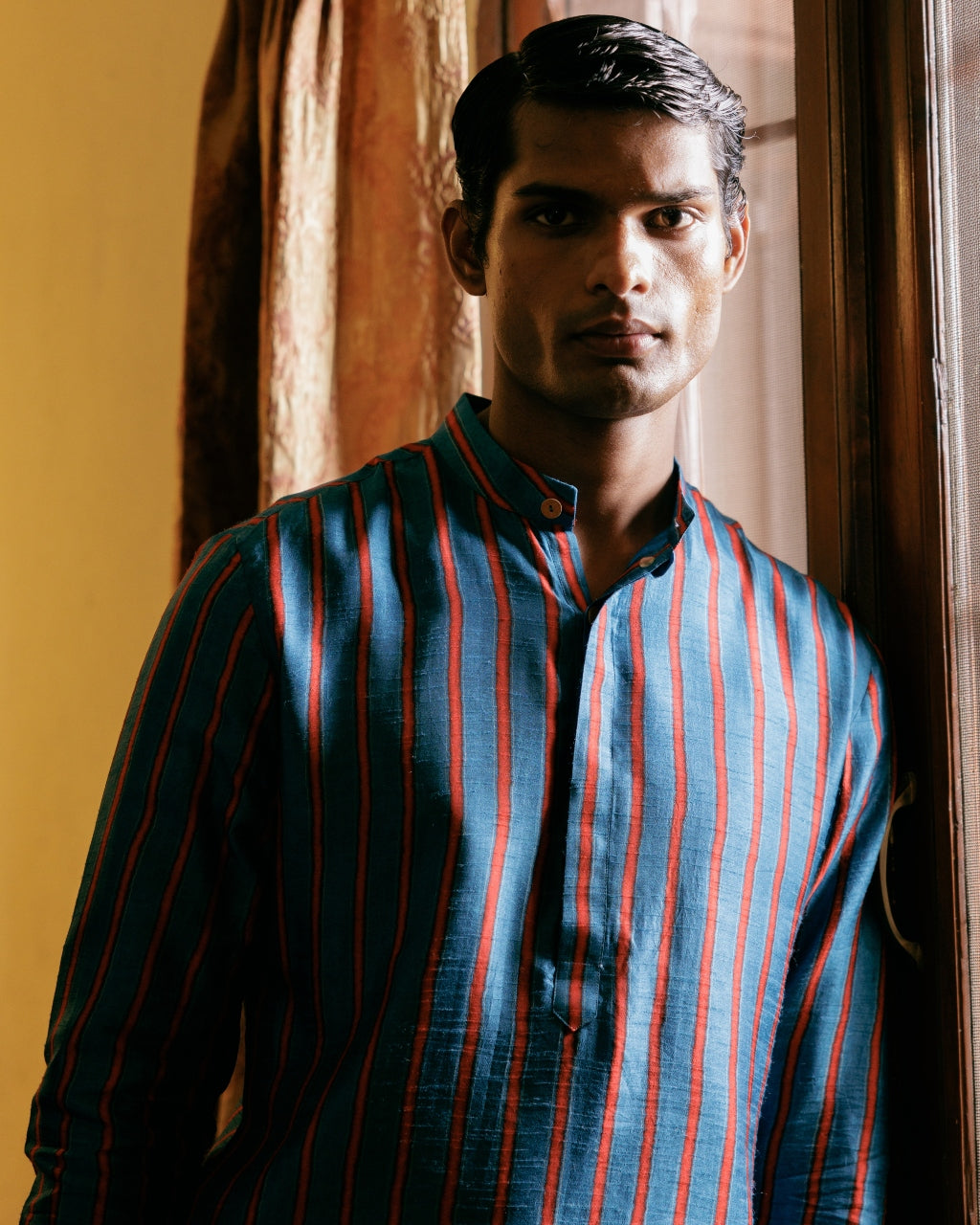 Azure Blue Printed Kurta Set