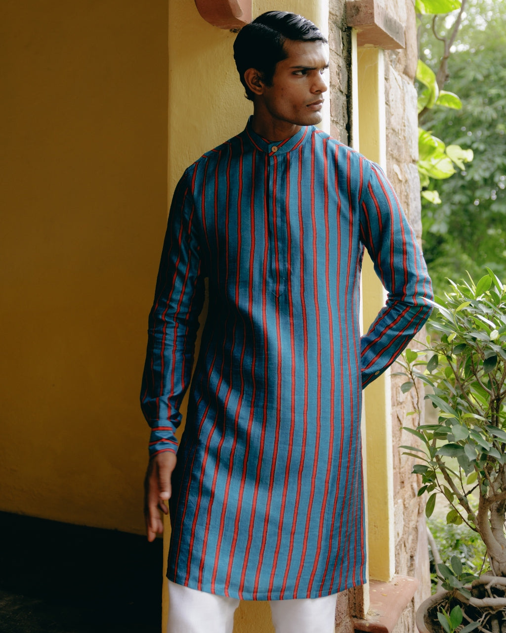 Azure Blue Printed Kurta Set