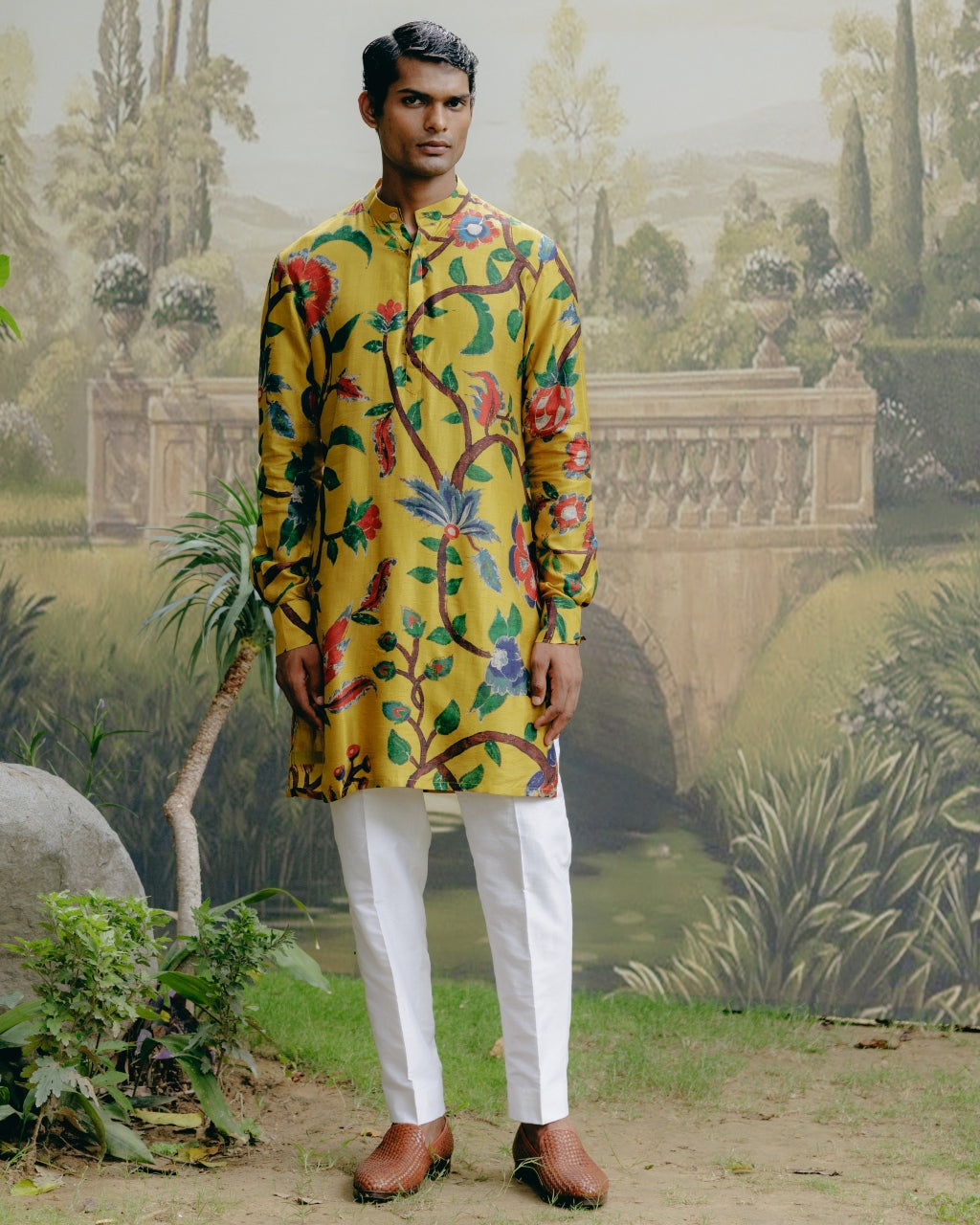 Sunflower Yellow Printed Kurta Set