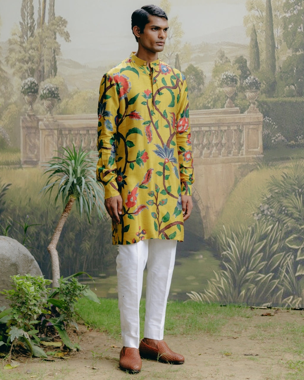 Sunflower Yellow Printed Kurta Set