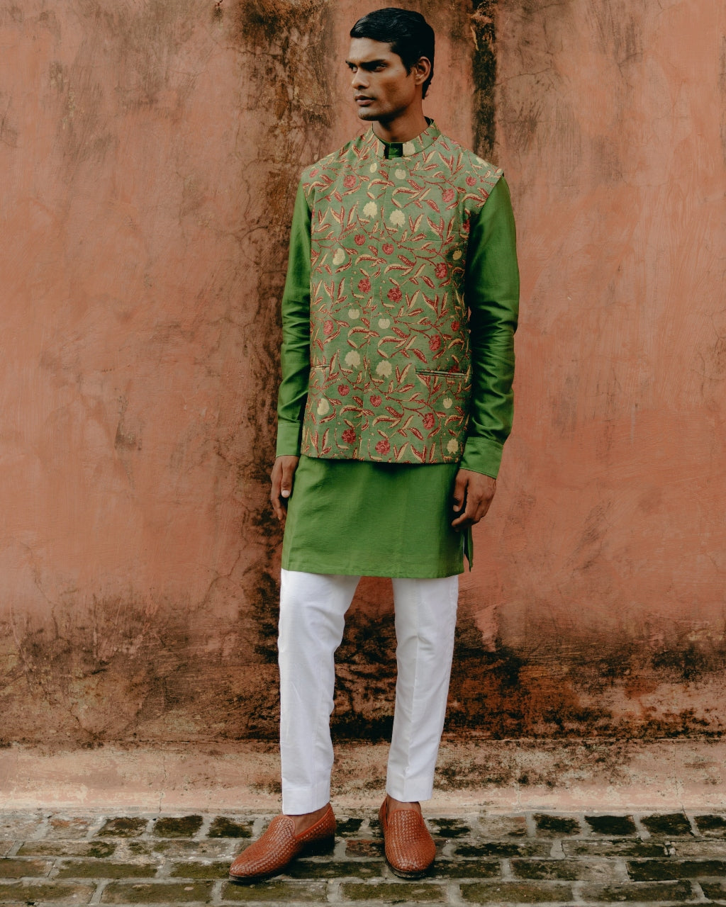 Jade Green Printed Kurta Set