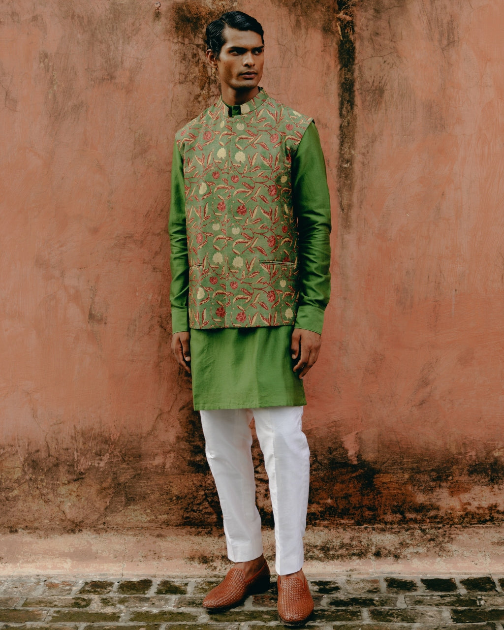 Jade Green Printed Kurta Set